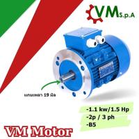 ราคา VM มอเตอร์หน้าแปลน 1 1kw 1 5Hp 2p 3เฟส 380V B5 (21453091141)