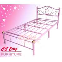 ราคา PTShop ราคาถูกที่สุด เตียงเหล็ก ขา 2 นิ้ว ขนาด 3 5 ฟุต รุ่น Lotus 3 5 สีดำ สีขาว สีฟ้า สีชมพู (12511955847)