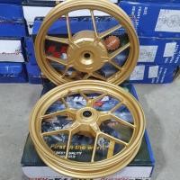 ราคา คลิ๊ก125i ล้อแม็ก CLICK125i 1 60 1 85x14 หน้าดิสหลังดั้ม สีทองQTT100 (19435827078)