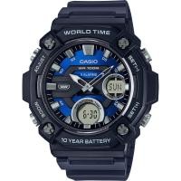 ราคา Casio แบตเตอรี่ 10 ปี สองระบบเข็มดิจิตอล นาฬิกาข้อมือผู้ชาย สายเรซิน รุ่น AEQ 120W ของแท้ประกันศูนย์ CMG (12810949943)