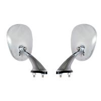 ราคา กระจกมองข้างก้านโค้ง สีเงิน 1 คู่ เมอร์เซเดส เบนซ์ ปี 50 70 MERCEDES BENZ W110 W111 W112 W113 W115 W120 W121 W128 SEDAN (9248865638)