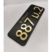 ราคา ป้ายบ้านเลขที่สแตนเลสพ่นสีดำด้าน ตัวเลขสแตนเลสสีทอง สำหรับตัวเลข 5 ตัว (12483034948)