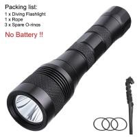 ราคา Professional Scuba ไฟฉายดำน้ำใต้น้ำกันน้ำ XML L2 LED ไฟฉายดำน้ำลึกไฟฉายใต้น้ำ (8736648498)
