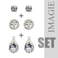 ราคา IMAGIE ต่างหูคริสตัล SWAROVSKI ทรงหยดน้ำ14x10mm หลากสี (769690104)