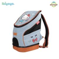 ราคา Ibiyaya กระเป๋าใส่สุนัข กระเป๋าใส่แมว กระเป๋าใส่สัตว์เลี้ยง Hello Kitty Denim Fun Lightweight Pet Backpack รับน้ำหนักได้ 6 Kg (21697952875)