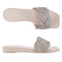 ราคา Holster Anastasia Low Wedge Beige HST461BE รองเท้าแตะส้นสูง (22571189710)