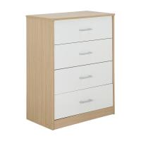 ราคา HomeHuk ตู้ 4 ลิ้นชัก รุ่นมินิโอ สีไวท์ โอ๊ค (19880902334)