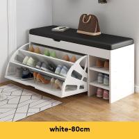 ราคา JJT จัดส่งฟรี ตู้เก็บรองเท้าเอนกประสงค์มาพร้อมเบาะนั่งสำรหับเปลี่ยน รองเท้า ตู้ใส่รองเท้า ชั้นเก็บรองเท้า ตู้รองเท้า เก้าอี้สตูล ตู้รองเท้าพร้อมเบาะนั่ง สตูลนั่ง ตู้วางรองไม้ ที่วางรองเท้า สตูลผ้า เก้