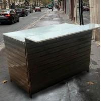 ราคา โต๊ะเคาน์เตอร์หน้า โต๊ะพับถอดประกอบได้ สีดำ (23124755088)