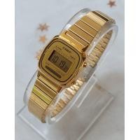 ราคา Casio รุ่น LA670WGA 9DF นาฬิกาข้อมือผู้หญิง สายสเตนเลสสีทอง หน้าปัดทอง มั่นใจ ของแท้ 100 ประกันศูนย์CMG 1 ปีเต็ม (168210874)