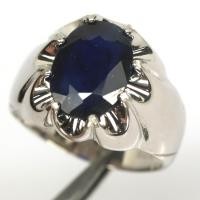 ราคา แหวนผู้ชาย เงินแท้ 925 ชุบทองคำขาว ประดับพลอยแท้ คัดเกรดสวยทุกชิ้น (22030260130)