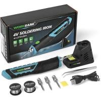 ราคา WORKEASE ชุดหัวแร้งไร้สายปากกาบัดกรีแบบพกพาไร้สายพร้อมเคล็ดลับ4ชิ้นความร้อนสูงสุด842 เครื่องมือหัวแร้งแบบชาร์จ USB 2000MAh พร้อมไฟ LED สำหรับการซ่อมแซมอิเล็กทรอนิกส์DIY (23065323139)