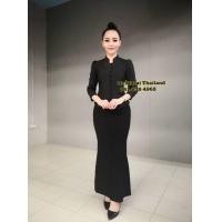 ราคา สีดำชุด2ชิ้นเสื้อ กระโปรง 1 เสื้อผ้าไหมลาวทรงไทยจิตลดา 2 กระโปรงทรงหางปลาผ้ายีดสกินนี่ ใส่สวยหุ่นดีกระชับตามสัดส่วน (786796119)