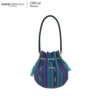 ราคา Louis Montini KaewKanDa กระเป๋าสะพายข้างผ้าไหม ผสมหนังวัวแท้ KKD02 (21551667141)