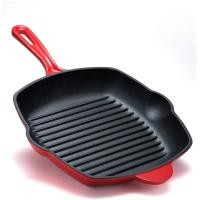 ราคา Cast Iron Skillets Steak Pan Frying Pan Square Grill Pan 27cm Enameled Cast Iron Grillit Frying Pan with Opposed Handle and Two Pouring Lips (19196996557)