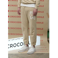 ราคา CROCODILE PALE KHAKI TRACKPANT WITH NAVY PATCH (22880693750)