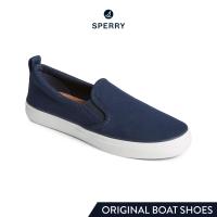 ราคา SPERRY CREST TWIN GORE SEACYCLED CANVAS รองเท้าผ้าใบ ผู้หญิง สีกรม SNK STS88140 (21167181328)