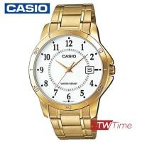 ราคา Casio Standard นาฬิกาข้อมือสุภาพบุรุษ สายสแตนเลส รุ่น MTP V004G 7BUDF หน้าขาว (2644594328)