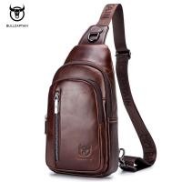 ราคา BULLCAPTAINกระเป๋าสะพายหนังCrossbodyกลางแจ้งกระเป๋าผู้ชายคาดอก (1189492754)