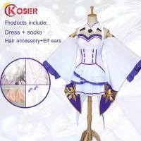 ราคา LXYH COSER KING Re Life in a different world from zero Emilia Cosplay Costume Wigs Puck เครื่องแต่งกายคอสเพลย์ การ์ตูนอะนิเมะ ชุดแฟนซี (6030504255)