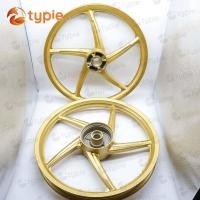 ราคา เวฟ110i ล้อแม็ก WAVE110i 5ก้านเดิมปี21 1 40 1 60x17 หน้าดิสหลังดั้ม สีทองล้วน (10206700859)