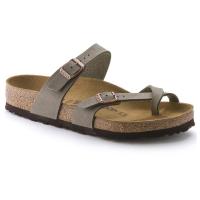 ราคา รองเท้าแตะลำลอง Birkenstockรองเท้าแตะ Men Sandals Women Thong Mayari Birko Flor Nubuck Stone (18526481143)