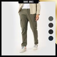 ราคา DAVIE JONES กางเกงจ็อกเกอร์ เอวยางยืด Elastic Waist Joggers PL0020 สีเขียว น้ำตาล ดำ กรม (22855661791)