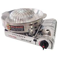 ราคา Lucky Flame เตาแก๊สกระป๋อง ปิคนิค แบบพกพา รุ่น LF 90SD พร้อมกับ ชุดปิ้งย่าง หทูกระทะ มีที่บังลม สแตนเลส (23101111624)