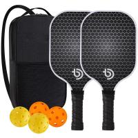 ราคา Pickleball Paddles Set of 2 Fiberglass Surface Pickleball Paddles Honeycomb Core Pickle Ball Paddle Set for Men Women (22584639001)