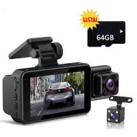 ราคา 3กล้อง Dash Cam กล้องติดรถยนต์ กล้องหน้ารถยน2024 3เลนส์ 4K ด้านหน้า ภายในรถ ถอยหลัง เลนส์มุมกว้าง170 องศา wifi Dash Cam กล้องติดรถยนต์ (21985681445)