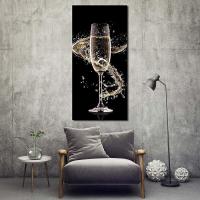 ราคา ผ้าใบวาดภาพแชมเปญหรูหราถ้วยไวน์สีทองศิลปะผนังสมัยใหม่สำหรับห้องนั่งเล่นการตกแต่งบ้านโปสเตอร์1ชิ้นกรอบไม้ด้านในหรือไร้กรอบ หรือกรอบอะลูมินัมอัลลอยสีดำ (21535522037)