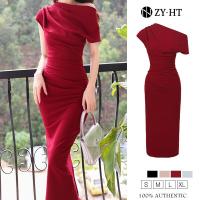 ราคา ZY HT EraVogue เดรสผู้หญิง สีดำ สีแดง สีเขียว เดรสเปิดไหล่ข้างเดียว เดรสทำงาน เดรสออกงาน เดรสไปงานแต่ง เดรสเซ็กซี่ เดรสเกาหลี 30145 (22050459173)