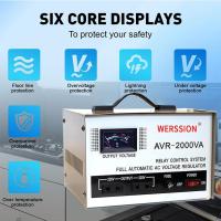 ราคา COD จัดส่งฟรี 1600W ตัวแปลงแรงดันไฟฟ้า 110V 220V Output อัตโนมัติ เฟสเดียว หม้อแปลงไฟฟ้า Step up down AVR 2000VA Automatic Voltage Regulator Input 160V 260V (22719938543)