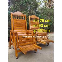 ราคา เก้าอี้ไม้สัก ฮ่องเต้ เตียงนอน เก้าอี้นั่งนอน มีล้อหมุนสะดวกในการย้าย (21607333870)