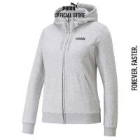 ราคา PUMA BASICS เสื้อฮู้ดแบบเต็มตัวและซิปเต็มตัวผู้หญิง Essentials สีเทา 84720102 (22187005688)