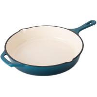 ราคา Cast Iron Fry Pan 26cm Enamel coating Skillet Pan For Stove top and Oven Even Heat Distribution Safe Up to 400 Degrees Durable Cast Iron Skillet (18912286681)
