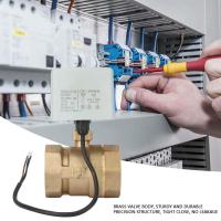 ราคา Clearance Sale AC220V DN50 2 นิ้ว 2 Way 3 Wire ทองเหลืองไฟฟ้าบอลวาล์ว (8899053145)