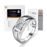 ราคา ของแท้ 100 แหวนเงินแท้เกรดสูง S925 เงินสเตอร์ลิงรุ่นผู้ชาย คู่ขอแต่งงาน แหวนแต่งงานเพชรแท้ (23124483580)