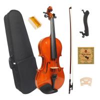 ราคา ไวโอลิน Violin Wood ไวโอลีน ไวโอลินไม้ คุณภาพสูง พรีเมี่ยม อุปกรณ์ครบชุด พร้อมกระเป๋าใส่ไวโอลิน ขนาด 4 4 4 3 สีน้ำตาลดำ (18618687323)