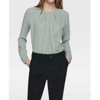 ราคา G2000 เสื้อเบลาส์แขนยาวสีเขียว เสื้อผ้าชีฟองแขนยาวสำหรับใส่ในโอกาสต่างๆ (23053658557)