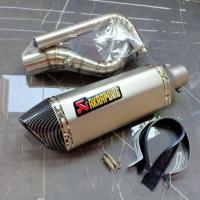 ราคา ชุดท่อ NMAX155 ปีเก่า 2015 2019 ท่อ Nmax155 AK 14 นิ้วสีเงินปากเคฟล่า (6086046556)