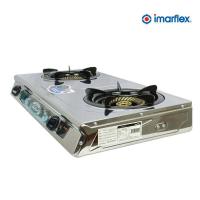 ราคา IMARFLEX อิมาร์เฟล็ค เ GAS STOVE เตาแก๊ส2 หัว เตาแก๊สตั้งโต๊ะ เตาแก๊ส เตาแก๊สหน้าสแตนเลสหัวคู่ หัวทองเหลือง รุ่น IG 323 รับประกัน1ปี (12446052471)