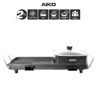 ราคา AIKO BL K6230 เตาชาบู 2 ช่อง พร้อมกระทะย่าง BBQ 2200 วัตต์ มีทอร์โมสตัท รับประกัน 2ปี มอก 1641 2552 (2335472815)