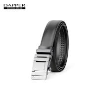 ราคา DAPPER เข็มขัดหนังแท้ ปรับสายได้ Ratchet Belt with Automatic Buckle สีดำ (16391617977)