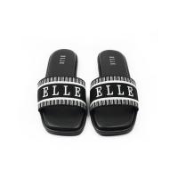 ราคา ELLE SHOES รองเท้าแบบสวมส้นเตี้ย SANDELS แต่ง LOGO ELLE มี 2 สี รุ่น ELSM004 (23054195288)