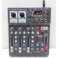 ราคา มิกเซอร์ มินิ 4ช่อง AC DC 12V BLUETOOTH USB MP3 DIGITAL รุ่น KT P4 (338253585)