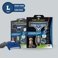ราคา Furminator หวีสางขนเสียสำหรับสุนัข แบบขนสั้นและขนยาว Size XS S M L XL (22765163804)