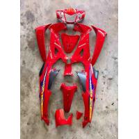 ราคา ชุดสีเวฟ125R หน้าแหลม แดงล้วน อกไก่ รูกุญแจกลม wave125R พร้อมอก สติ๊กเกอร์ 12 ชิ้น (654512078)
