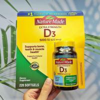ราคา วิตามินดี 3 Extra Strength D 3 5000IU 125 mcg 100 180 or 220 Softgels Nature Made Vitamin D3 วิตามินดีสาม (7189368692)