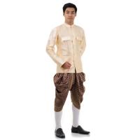 ราคา เสื้อราชปะแตนสีครีม เสื้อราชปะแตนสีทอง เสื้อพี่หมื่น เสื้อชุดไทยผู้ชาย ชุดไทยชาย เสื้อราชปะแตน ชุดไทยผู้ชาย Thai Costume for Men (669130517)